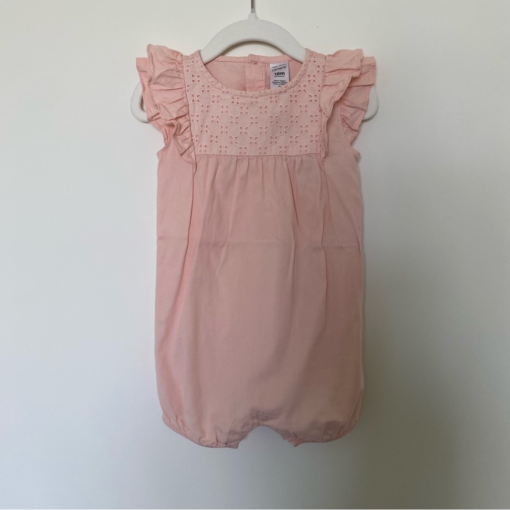 Pink Ruffled Baby Romper